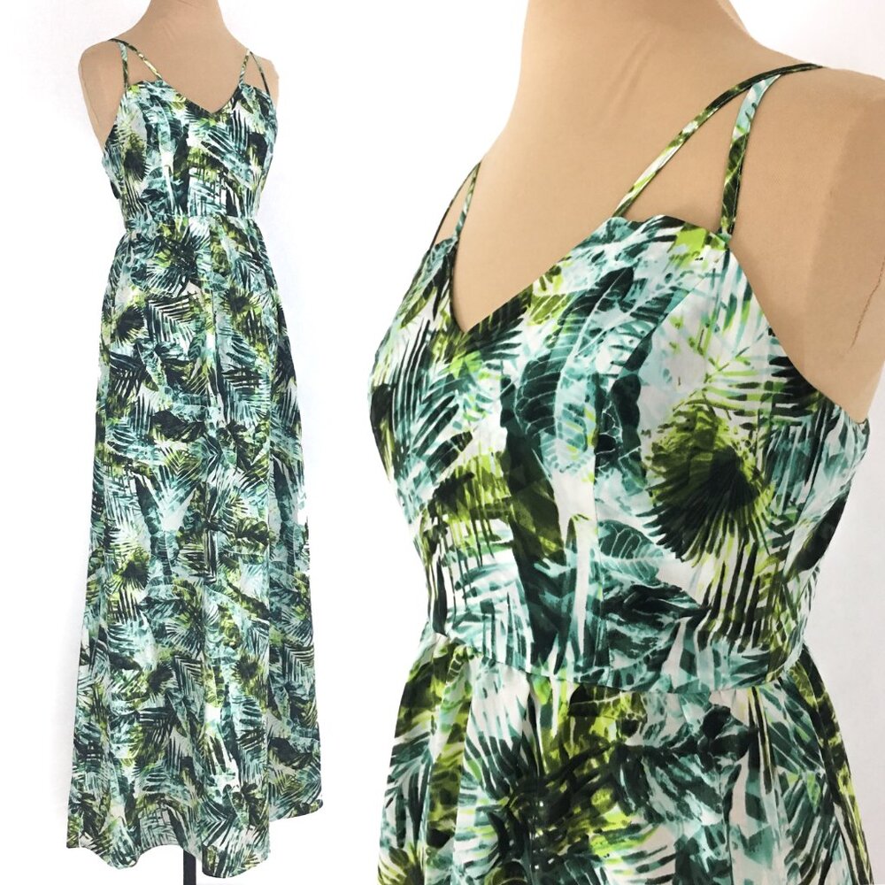 Amazonian Palm Maxi Dress